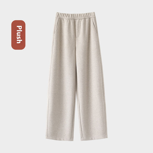Pantalones de Lana Rectos Térmicos Talle Alto Slim Otoño Invierno - Image 10