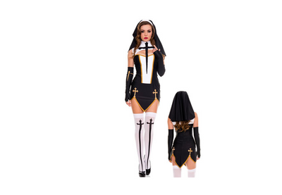 Disfraz de Monja Sexy - Traje Religioso para Fiestas - Image 3