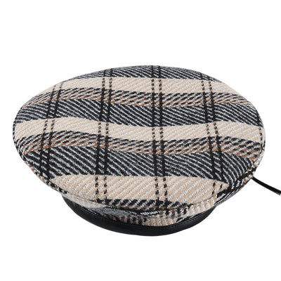 Boina Cuadriculada Retro Japonesa para Mujer - Image 4