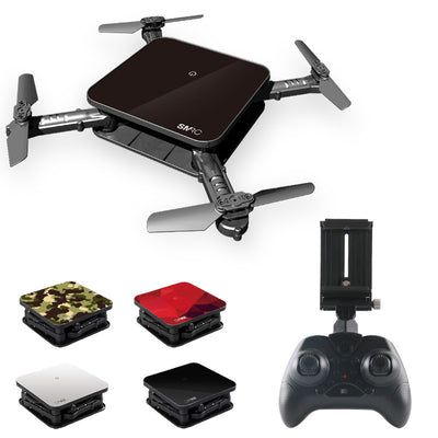 Dron Cuadricóptero con Brazos Plegables y Control Sincronizado
