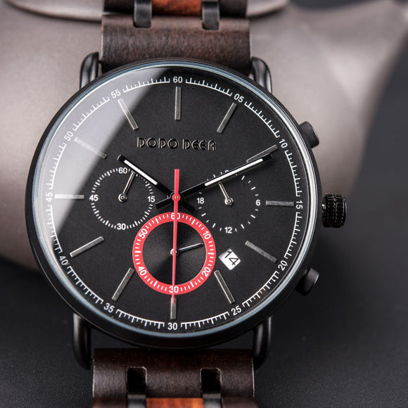 Reloj de Cuarzo para Hombre en Madera Natural