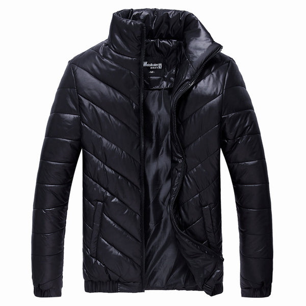 Chaqueta Acolchada de Invierno para Hombre Corte Slim Estilo Coreano