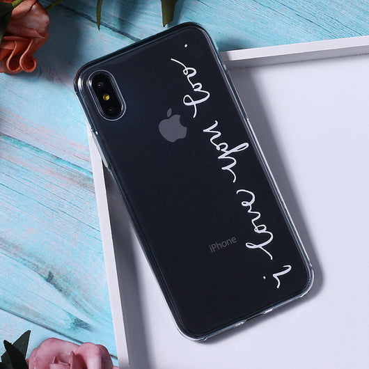 Funda Transparente con Diseño de Letras para Celular - Image 12