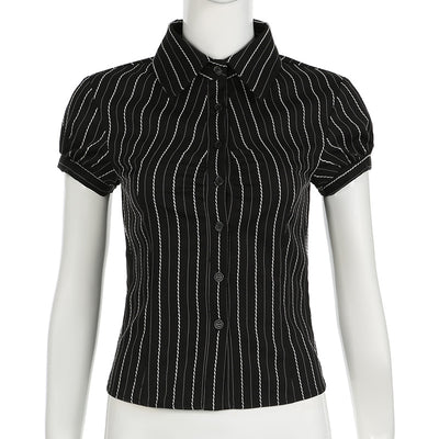 Blusa Rayada Estilo Americano para Mujer - Image 26
