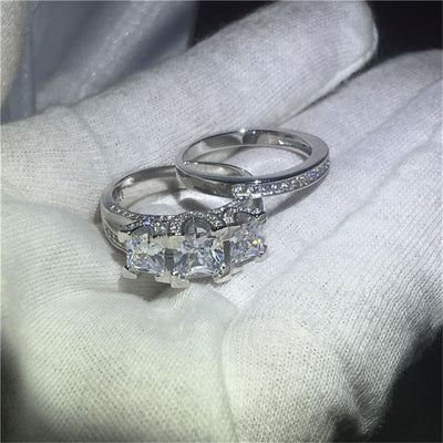 Anillo de Diamante Zirconia Personalizado Estilo Europeo y Americano - Image 3