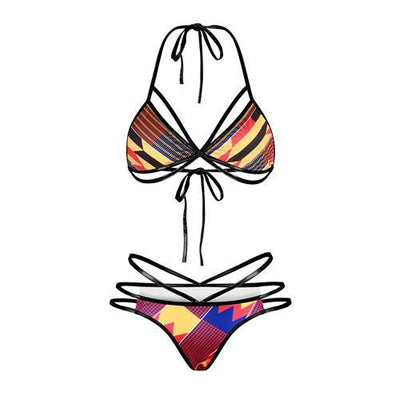 Conjunto de Bikini Multicolor en Tono Granate - Image 2