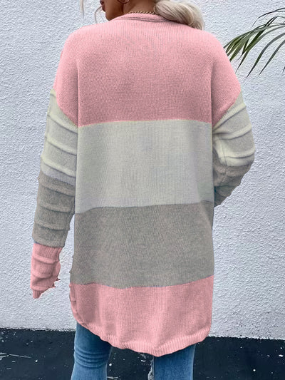 Cardigan Rayado de Moda para Mujer con Bolsillos Grandes - Abrigo Versátil Otoño Invierno - Image 16