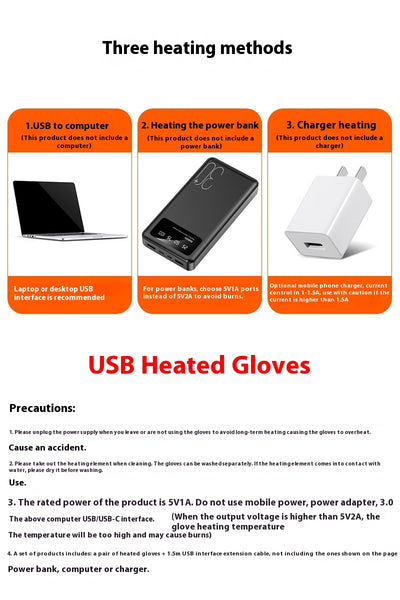 Guantes Calefactores USB con Calor Eléctrico para Invierno - Impermeables y Antideslizantes - Image 39
