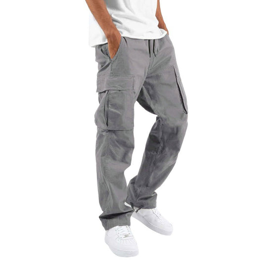 Pantalones Casuales con Múltiples Bolsillos y Cordón Ajustable - Image 3