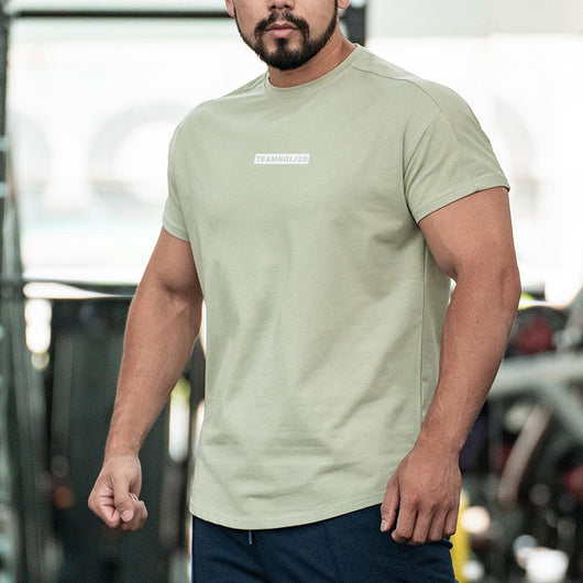 Playera Deportiva Manga Corta Hombre Stretch Absorbente Cuello Redondo