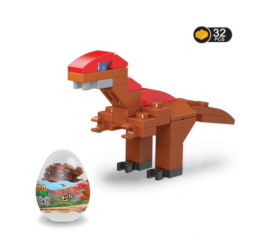 Bloques de Construcción Dinosaurio Jurásico con Huevo Giratorio - Image 3