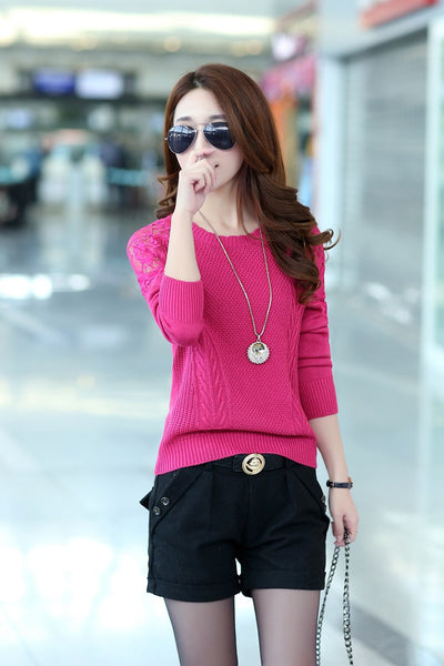 Blusa Suéter Calado Oversize para Mujer Talla Grande - Image 9