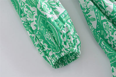 Vestido Camisero Estampado con Cordones Reforzados para Mujer - Image 5