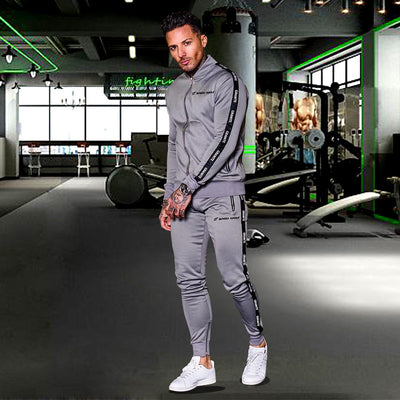 Conjunto Deportivo Hombre: Cardigan y Leggings Running Ajustado - Image 2
