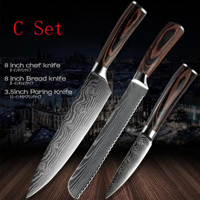 Juego de Cuchillos de Chef Profesionales - Cuchilla, Fileteador y Rebanador - Image 11