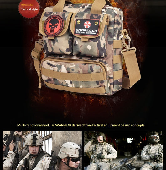 Mochila Táctica Camuflaje Nylon - Bolso Crossbody para Hombre - Image 16