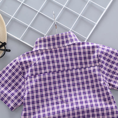 Camisa con Bordado de Cuadros - Image 3