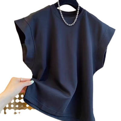 Blusa Suelta sin Mangas de Color Sólido - Comodidad y Estilo - Image 5