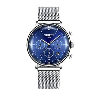 Reloj de Pareja Nibosi con Correa Malla - Cuarzo Elegante - Image 5