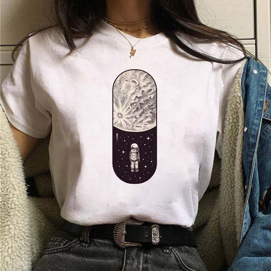 Playera Estampada de Personalidad Creativa para Estudiantes - Image 10