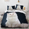Juego de Cama Gato Blanco Adorable para Niñas y Mujeres