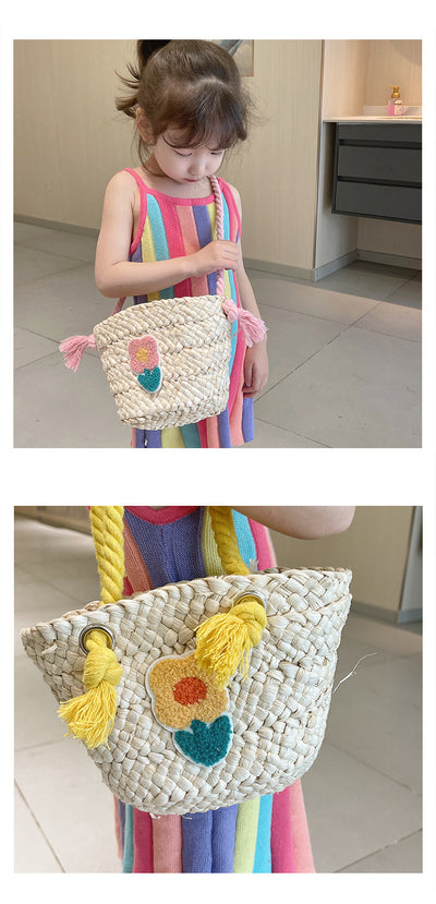 Bolsa Mensajera Infantil Tejida a Mano en Fibra Natural - Image 21