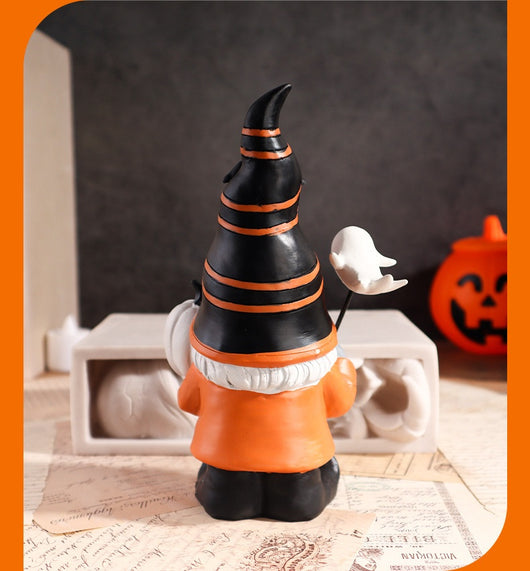 Adorno Miniatura de Resina: Elfo Mago Calabaza Halloween - Image 10