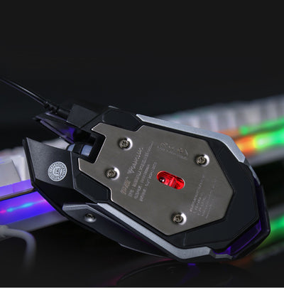 Ratón Gaming Luminoso USB con Diseño Mecánico Colorido - Image 2