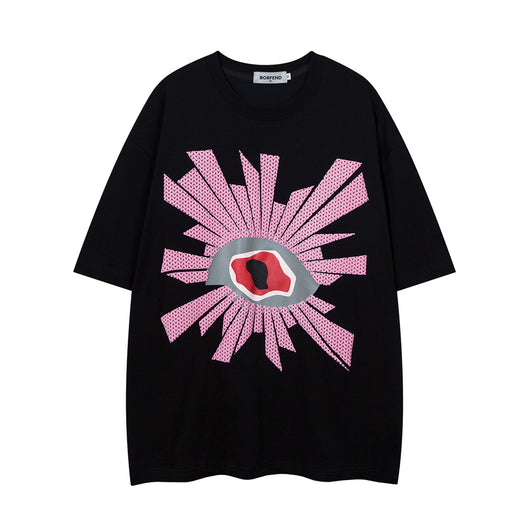 Playera Estampada con Diseño de Ojos Divertidos para Hombre - Corte Holgado - Image 6