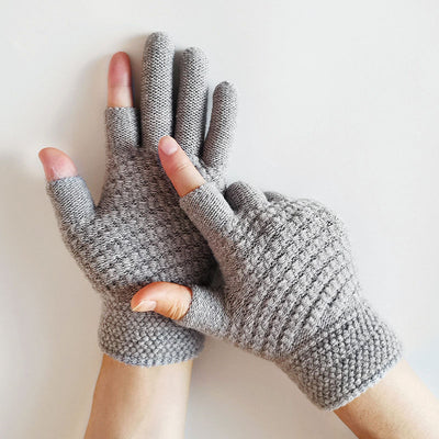 Guantes de Lana Cepillada Tejidos Cálidos con Textura Suave Jacquard - Image 9