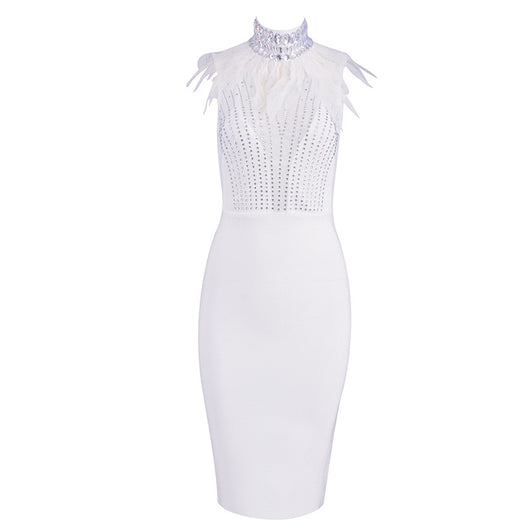 Vestido de Noche con Cuentas Elásticas - Image 2