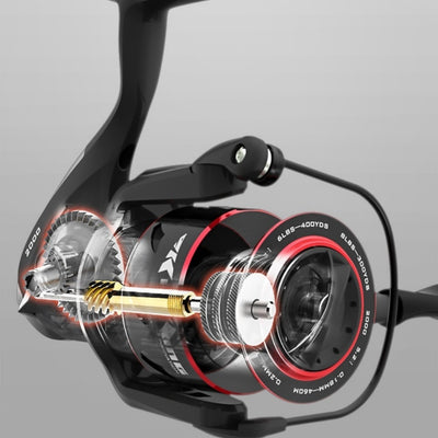 Carrete de Pesca Giratorio Telescópico Todo Metal con Caña Extensible
