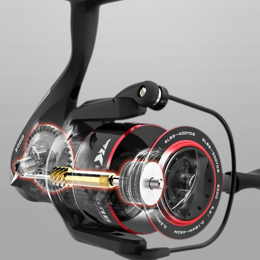 Carrete de Pesca Giratorio Telescópico Todo Metal con Caña Extensible