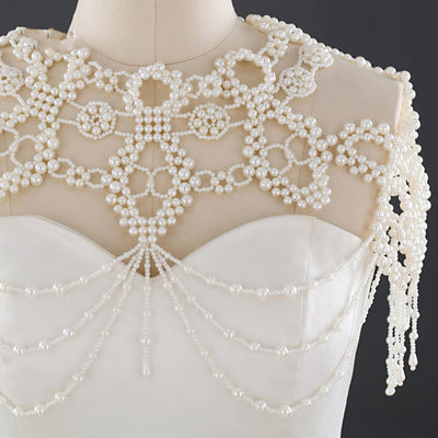 Chal Cheongsam Perlas Tejido a Mano - Accesorio Nupcial Elegante - Image 9