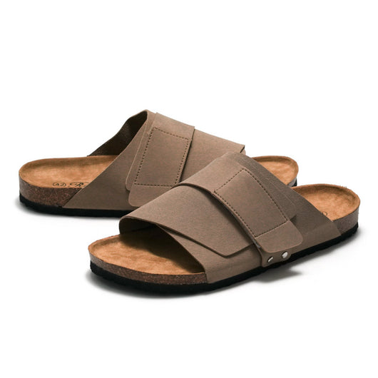 Sandalias de Pareja con Corcho y Cuero para Playa - Image 3