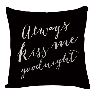 Funda de Almohada de Lino con Estampado Digital - Diseño Minimalista en Negro - Image 5