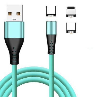 Cable Magnético 3 en 1 de Carga Rápida 2.1A con Silicona Líquida - Image 2