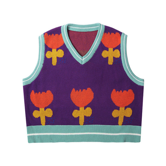 Suéter Coreano Otoñal con Estampado Floral - Estilo Universitario - Image 13