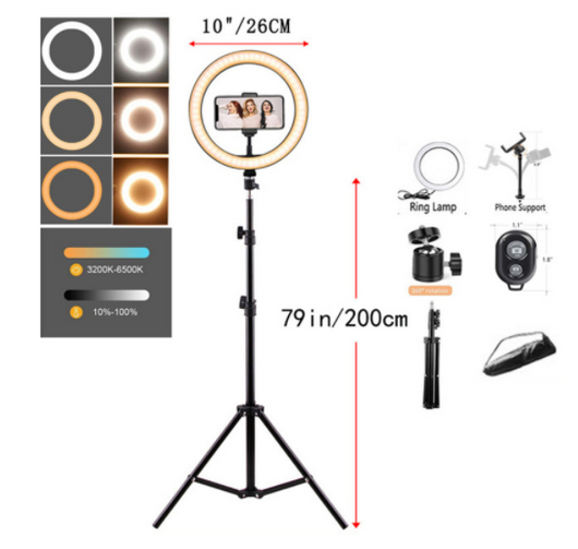 Soporte Tripode para Celular con Luz LED Ajustable - 3 Colores - Image 9