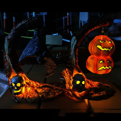 Adorno de Resina Murciélago Linterna de Halloween
