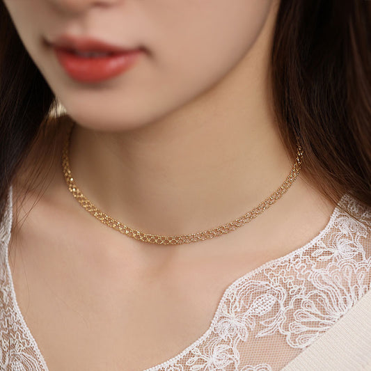Pulsera de Cadena Trenzada con Encaje para Mujer