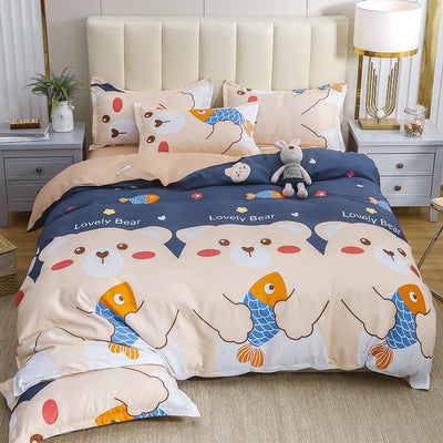 Juego de Cama Algodón Satinado de Cuatro Piezas con Funda Acolchada Reforzada - Image 23