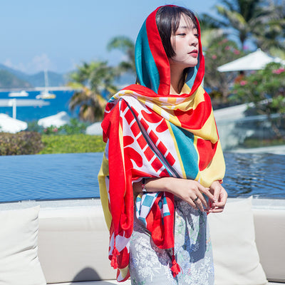 Bufanda Étnica Larga Estilo Coreano para Verano y Otoño - Image 4