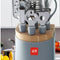 9-Piece Set of Grey 9 or 12