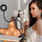 Aro de Luz LED para Selfies y Maquillaje con Soporte Ajustable 8cm