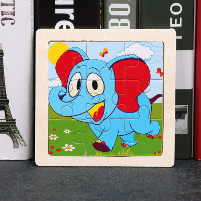 Puzle Infantil de 9 Piezas con Animales Cartoon para Desarrollo Cognitivo - Image 37
