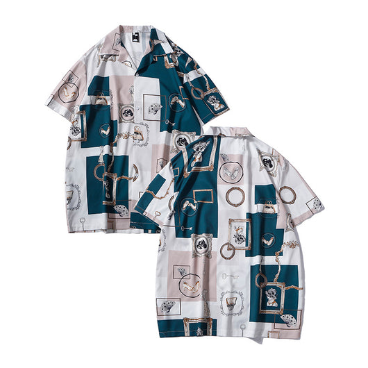 Camisa Hawaiana Floral Estampado Completo para Hombre - Manga Corta Playa - Image 10
