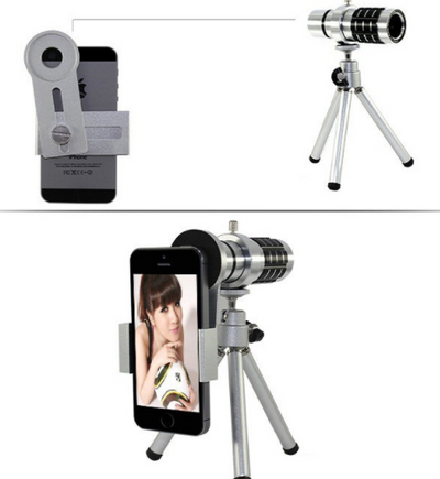 Lente Telefoto 12X para Móvil con Trípode Portátil Universal - Image 4