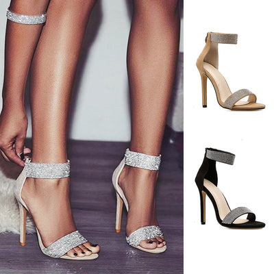 Sandalias de Tacón Alto con Pedrería Efecto Boca de Pez - Image 11