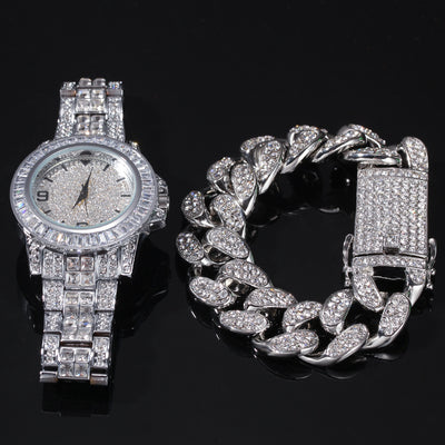 Set de 3 Piezas: Pulsera, Collar y Reloj Elegante - Image 4